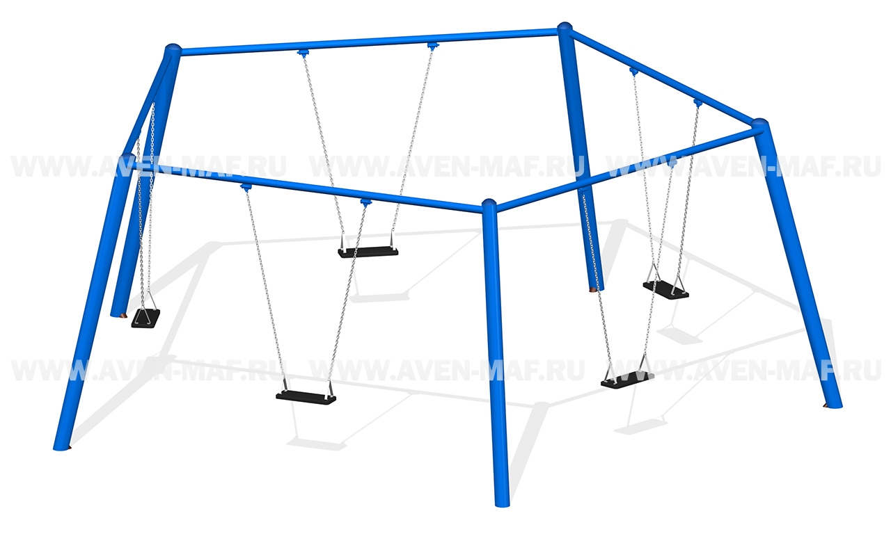 Качели маятниковые круговые на металлических столбах К-35 м