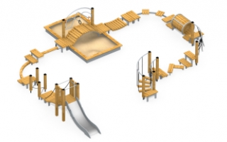 Модульная полоса препятствий с песочницей МПП-2